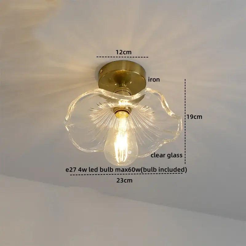 Modern amber glass led ceiling lights dining room pendant