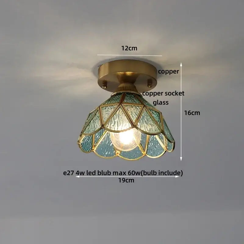 Modern amber glass led ceiling lights for kitchen and living room