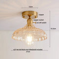 Modern amber glass led ceiling lights for kitchen and living room
