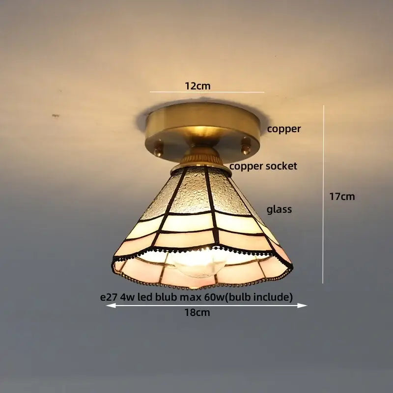Modern amber glass led ceiling lights for kitchen and living room