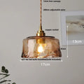 Amber textured glass led pendant lamp for kitchen and dining room