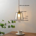 Vintage amber glass led pendant light for dining room