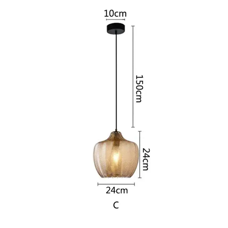 Woven gold chevron glass pendant lights for kitchen dining room