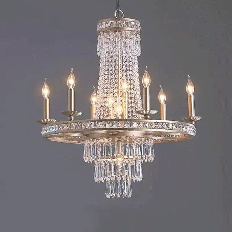 Decorbites american country antique brass crystal chandelier dining room
