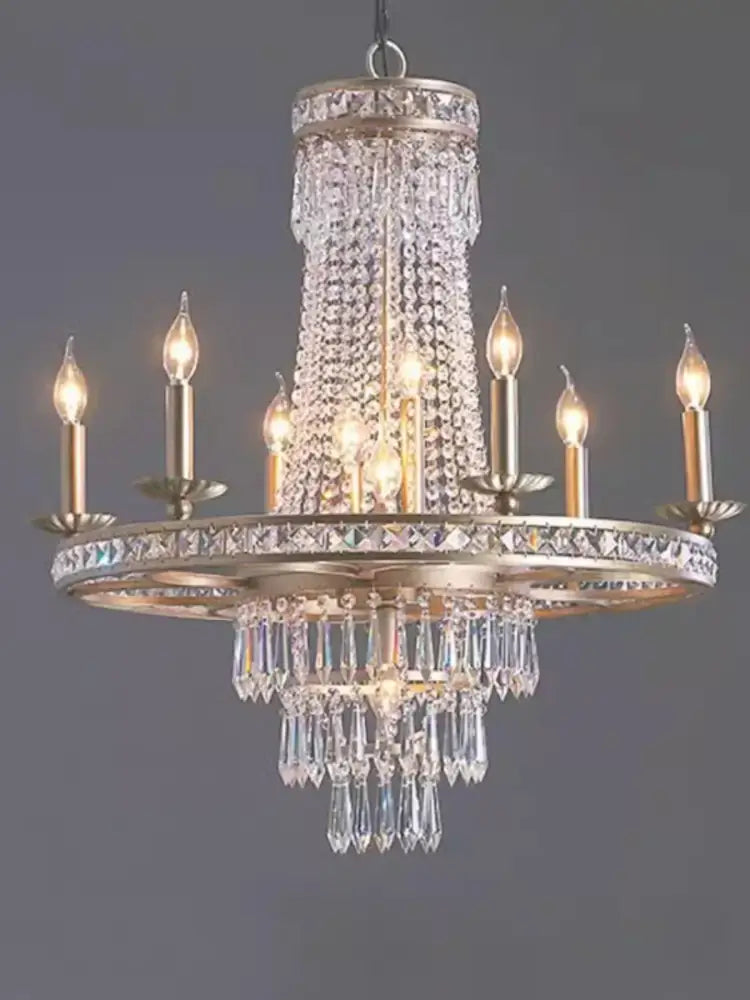 Decorbites american country antique brass crystal chandelier dining room