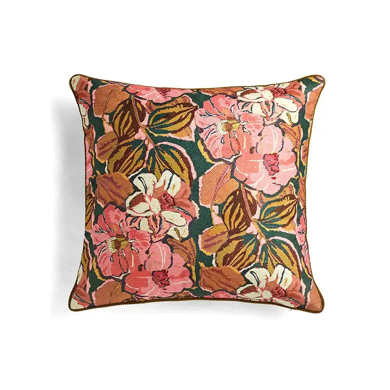 Pink ancient art vintage revival baroque cushion covers bedroom set of 2