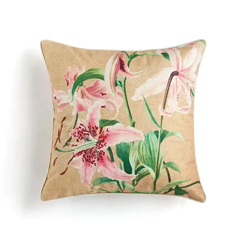 Pink ancient art vintage revival baroque cushion covers bedroom set of 2