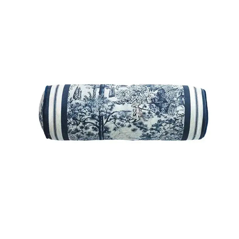 Ancient indigo jungle cushion covers blue & white living room pillow