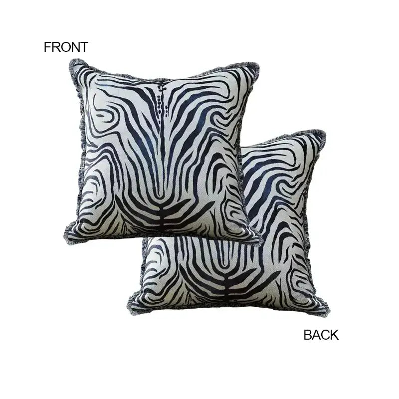 Ancient indigo jungle cushion covers blue & white living room pillow