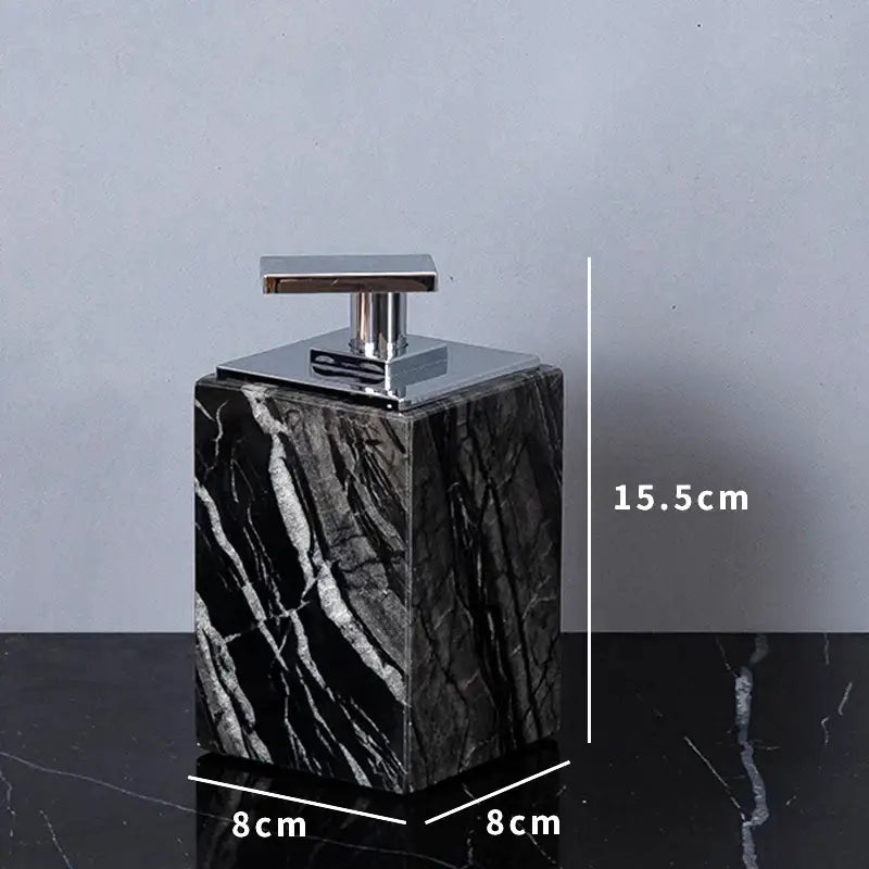 Modern black & gold ancient wood grain marble bathroom set