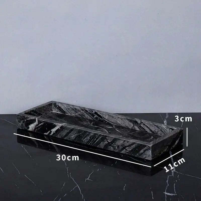 Modern black & gold ancient wood grain marble bathroom set