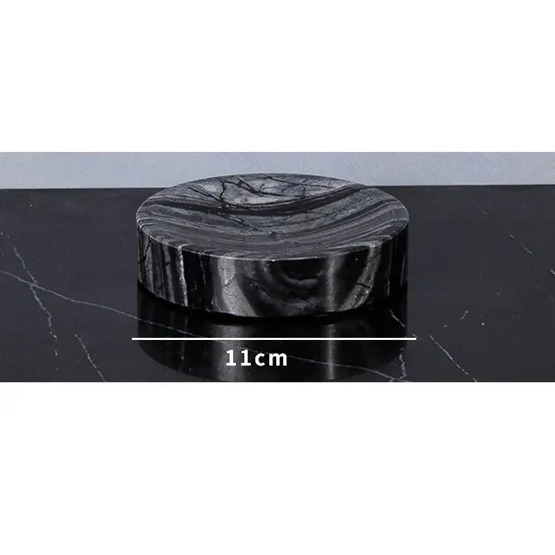 Modern black & gold ancient wood grain marble bathroom set