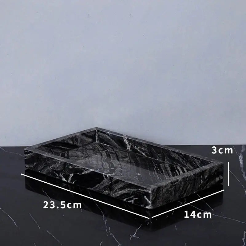 Modern black & gold ancient wood grain marble bathroom set