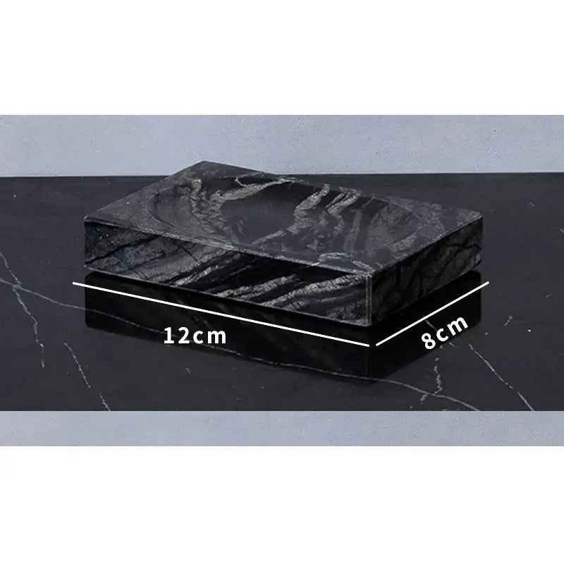 Modern black & gold ancient wood grain marble bathroom set