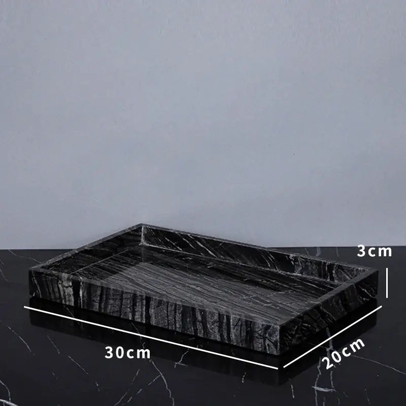 Modern black & gold ancient wood grain marble bathroom set