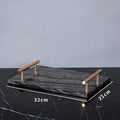 Modern black & gold ancient wood grain marble bathroom set