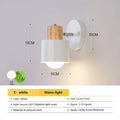 Modern black & wood adjustable led wall sconce bedroom light