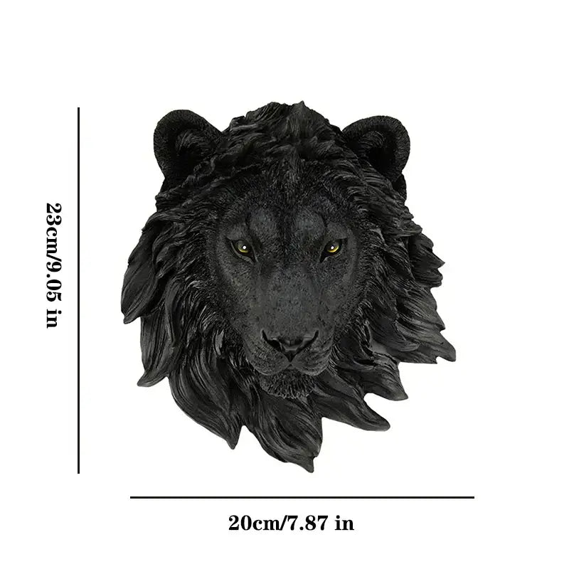 Bronze wildlife animal head wall hook rack living room decor