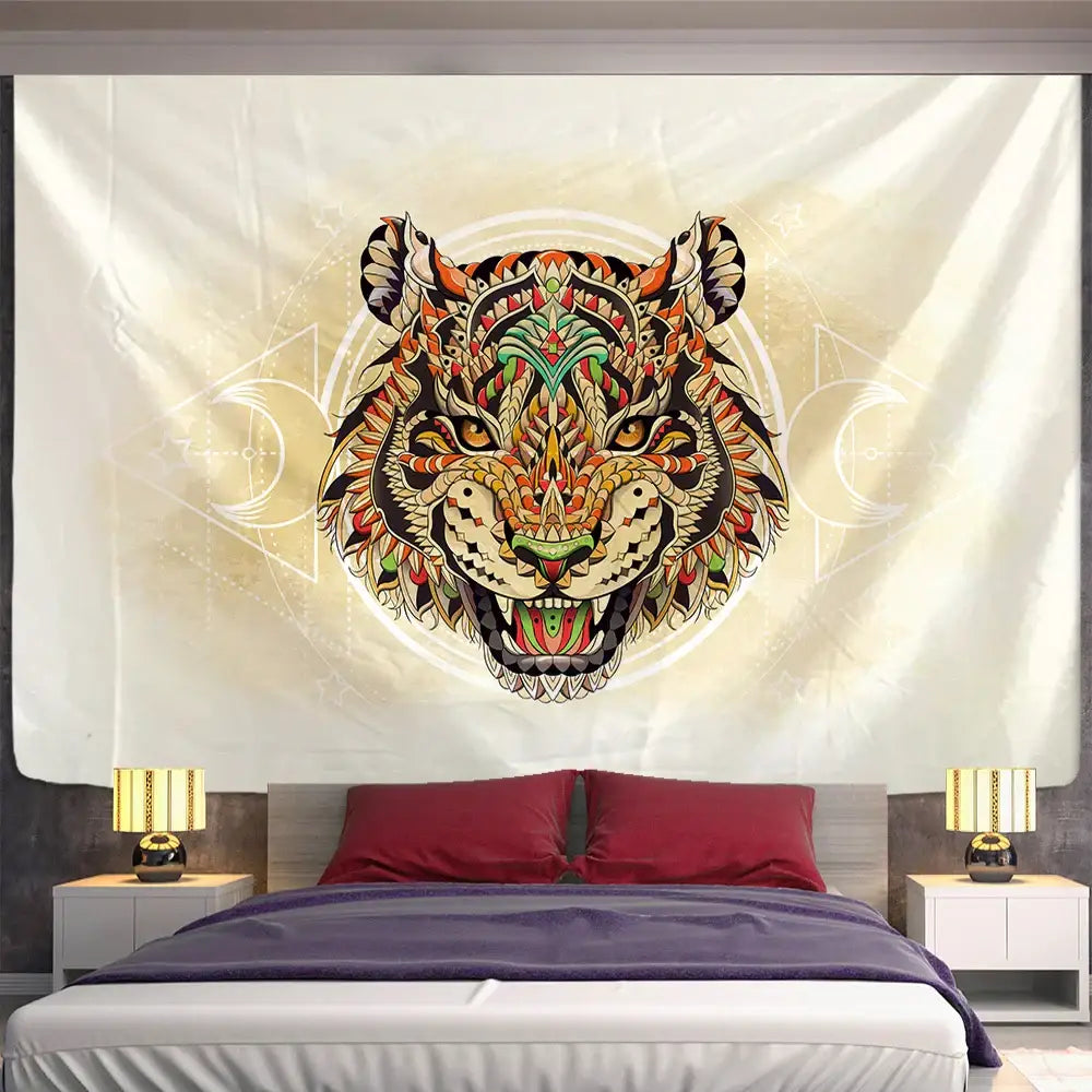 Tribal owl animal mandala tapestry – bedroom wall hanging blanket