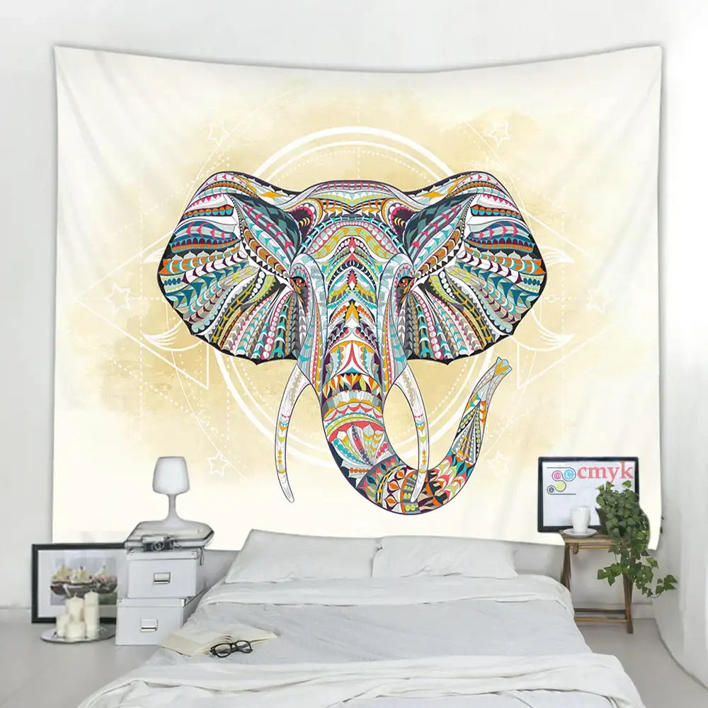 Tribal owl animal mandala tapestry – bedroom wall hanging blanket