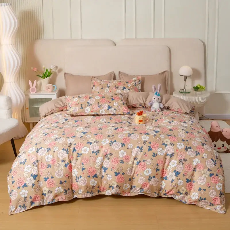 Playful white & black animal pattern bedding set bedroom duvet cover