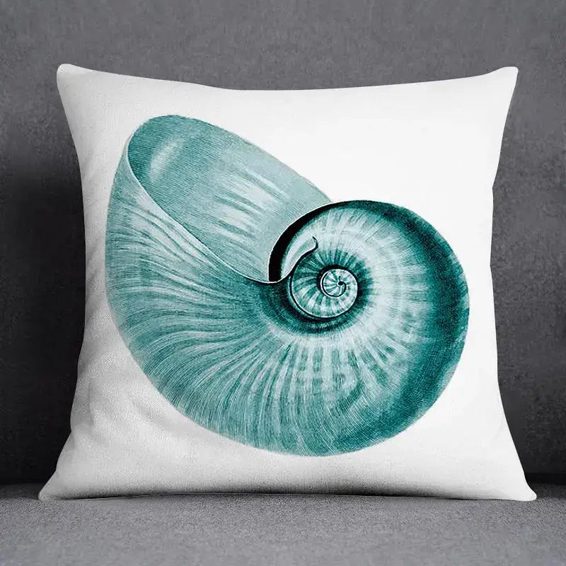 Modern teal & green nature pattern decorative pillowcase living room