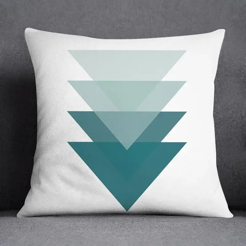 Modern teal & green nature pattern decorative pillowcase living room
