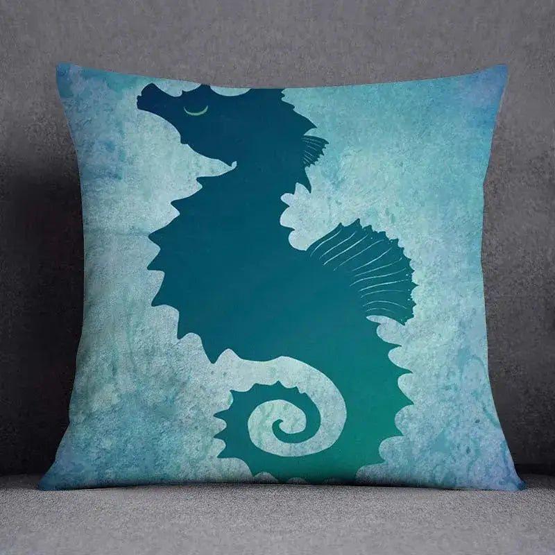 Modern teal & green nature pattern decorative pillowcase living room