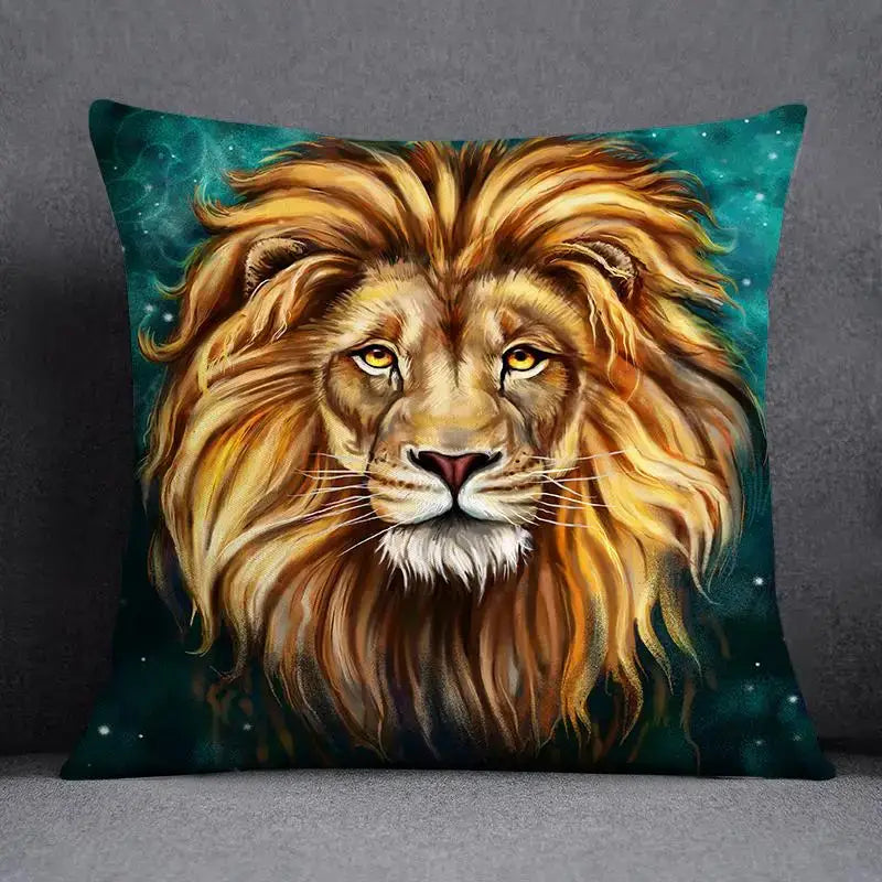 Modern teal & green nature pattern decorative pillowcase living room