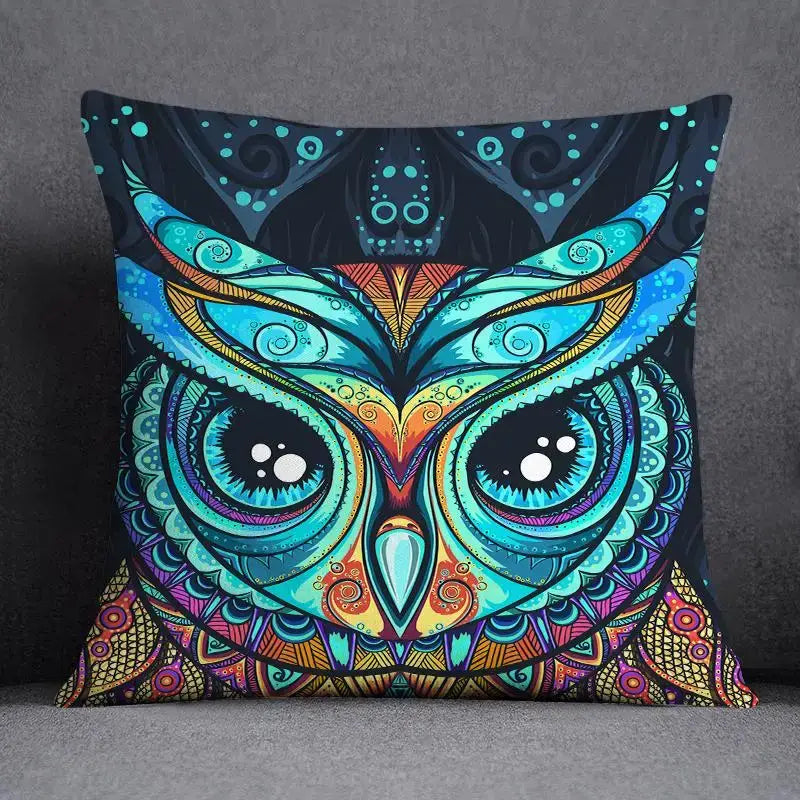 Modern teal & green nature pattern decorative pillowcase living room
