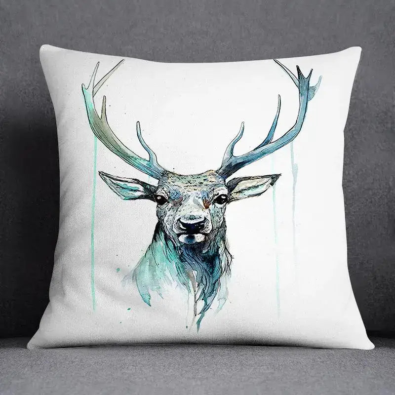 Modern teal & green nature pattern decorative pillowcase living room