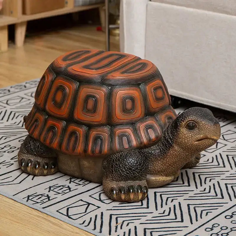 Gray elephant resin sculpture footstool seat living room decor