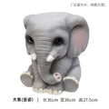 Gray elephant resin sculpture footstool seat living room decor
