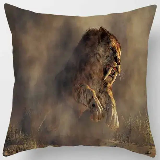 Decorbites animals world tiger lion pillow case living room set