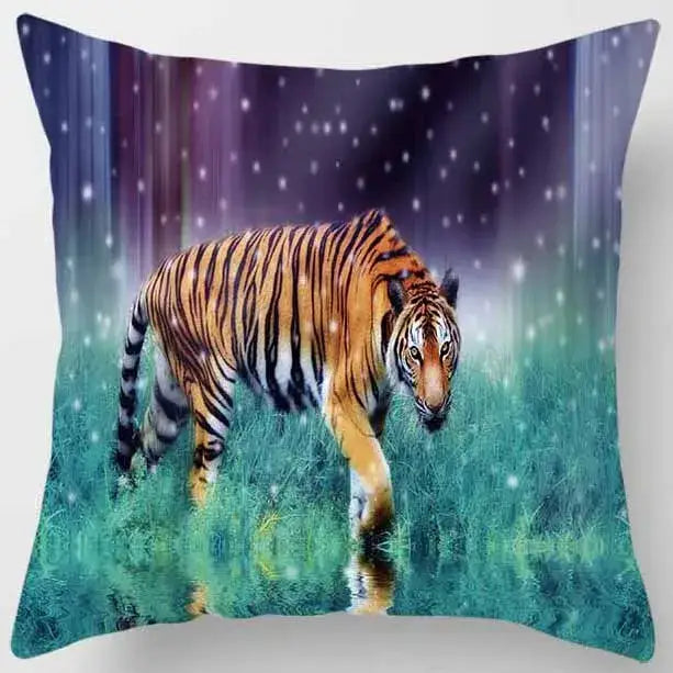 Decorbites animals world tiger lion pillow case living room set