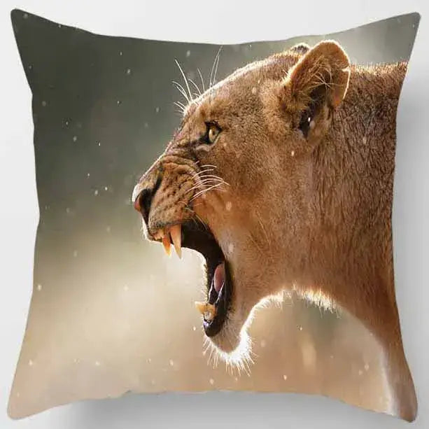 Decorbites animals world tiger lion pillow case living room set