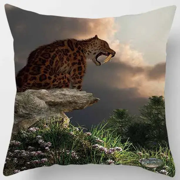 Decorbites animals world tiger lion pillow case living room set