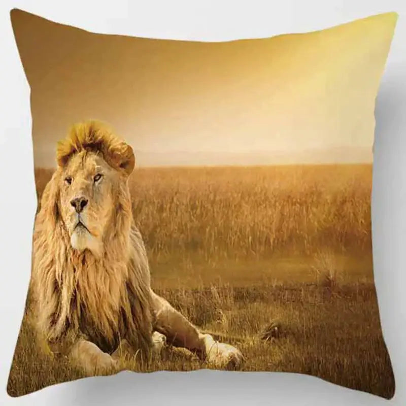 Decorbites animals world tiger lion pillow case living room set