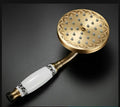 Antique brass scalloped handheld shower head bathroom handheld nozzle