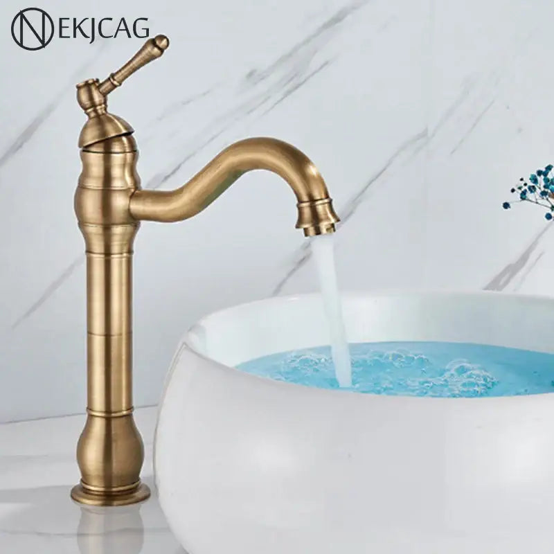 Antique brass single handle basin faucet bathroom sink mixer tap