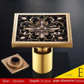 Antique brass fish style shower drain bathroom floor drainer