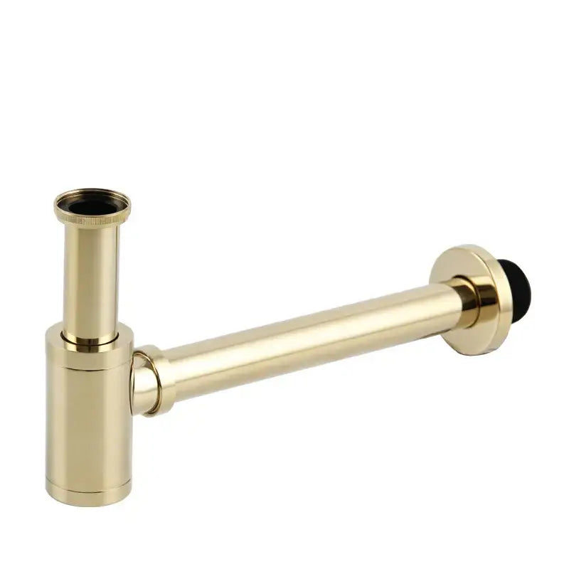 Modern antique brass bathroom sink drain kit with white seals