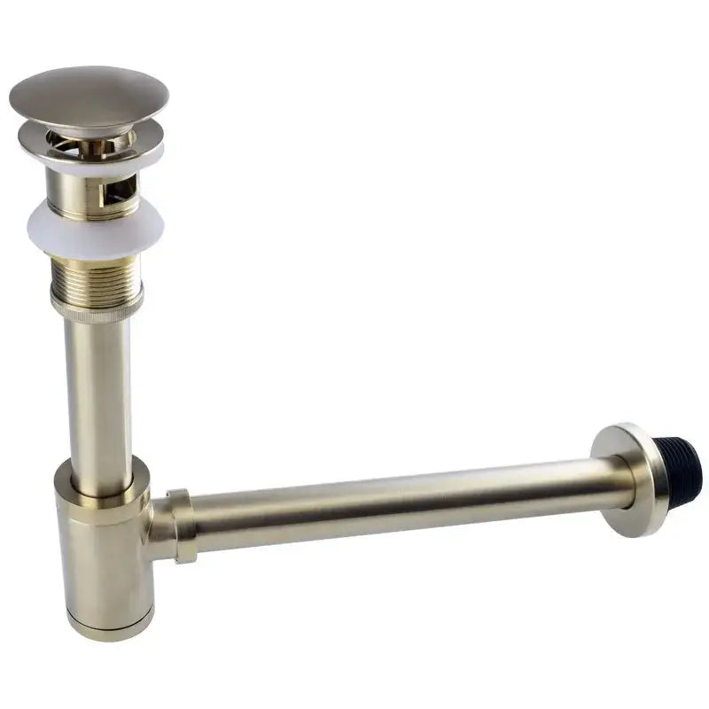 Modern antique brass bathroom sink drain kit with white seals