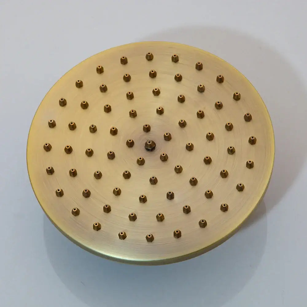Antique brass round rainfall shower faucet set bathroom fixtures