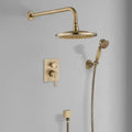 Antique brass shower faucet set with handheld spray – bathroom kit