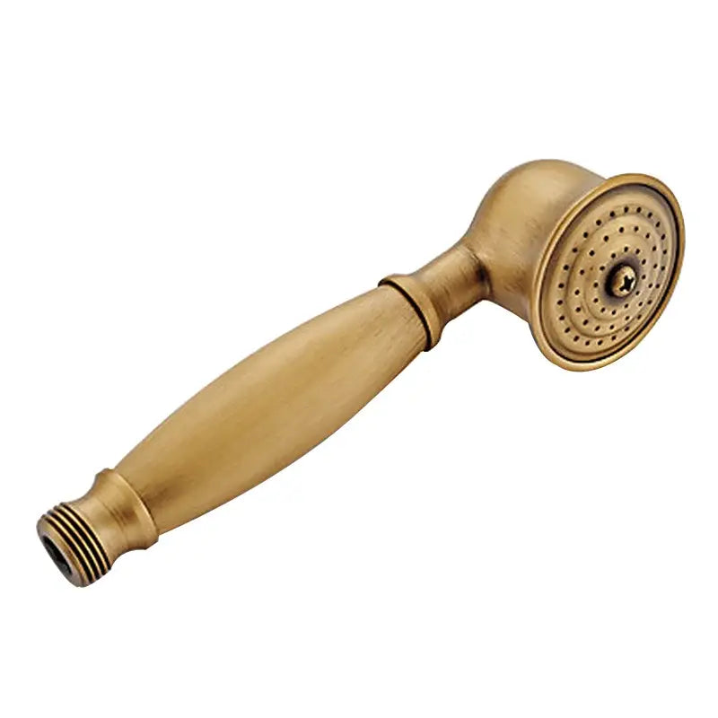 Antique brass shower faucet set with handheld sprayer bathroom rainhead