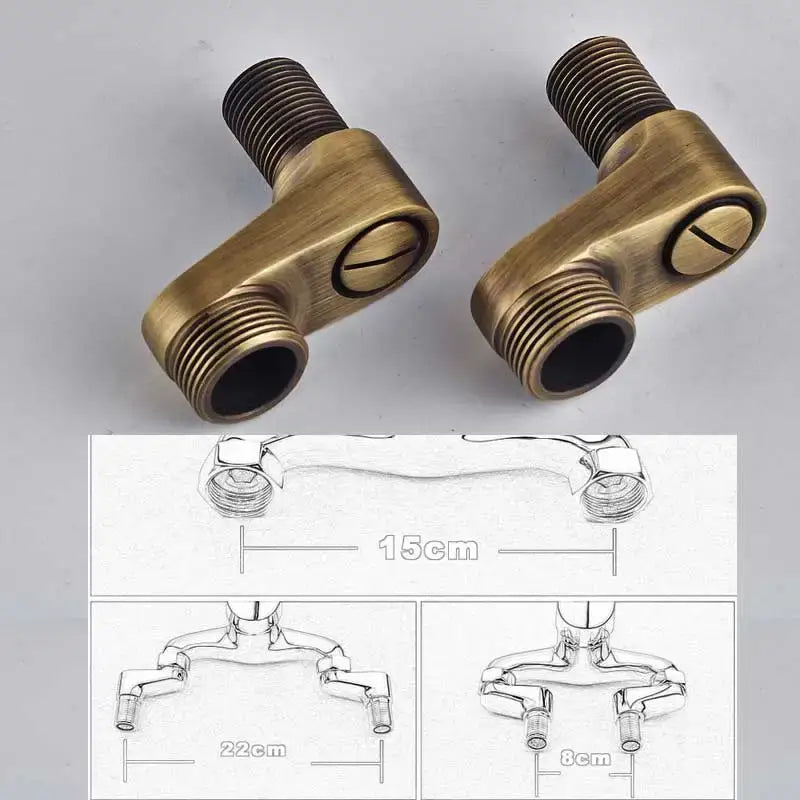 Antique brass shower set with handheld sprayer – bathroom kit