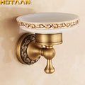 Antique brass soap holder with white marble – bathroom soap dish