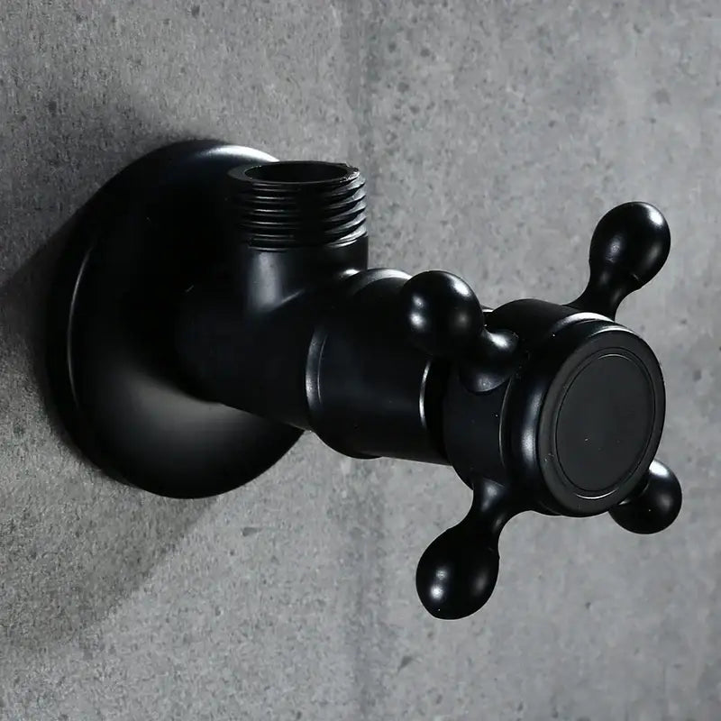 Antique brass triangle valve matte black toilet faucet bathroom part