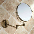 Antique brass wall mirror – bedroom dual side magnifying makeup mirror